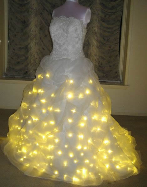 Kate 39s Dress Enlightened LED Wedding Dress Picture the scene hundreds of 