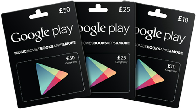 Google Play Android app store gift cards hit the UK - Tech Digest